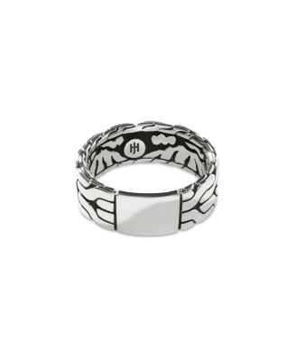 Sterling Silver Carved Chain Band Ring
