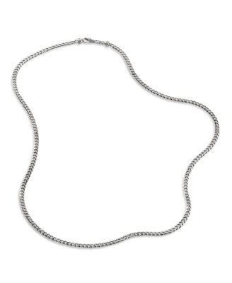 Sterling Silver Curb Chain Necklace 3mm, 24&amp;quot;