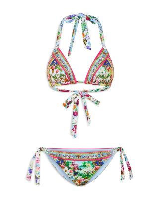 Triangle Bikini Top & Side Tie Bikini Bottom Set