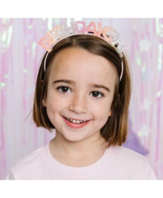 Girl Pastel Rainbow Birthday Girl Headband - Little Kid, Big Kid