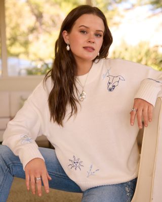 Embroidered Crewneck Sweater - Exclusive