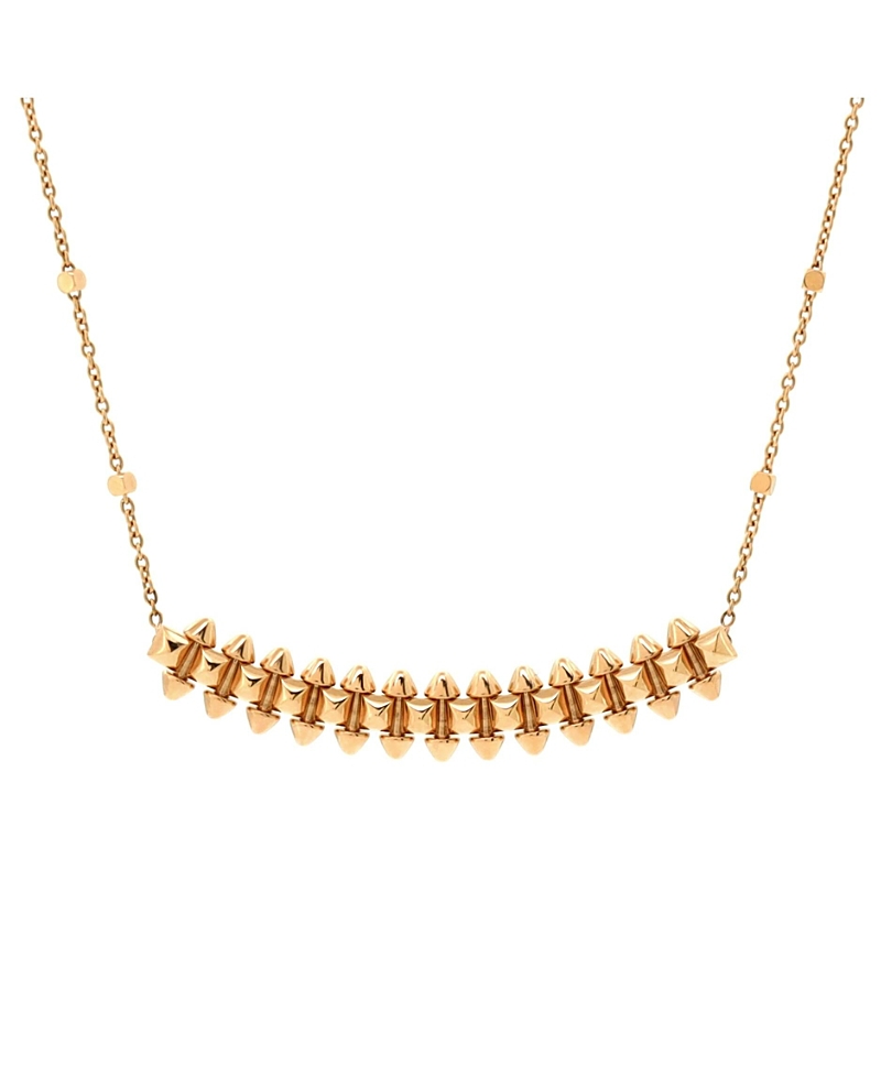 Pre-owned Pre-owned Cartier Cartier Small Clash De Cartier Pendant Necklace 18k Rose Gold In Pink
