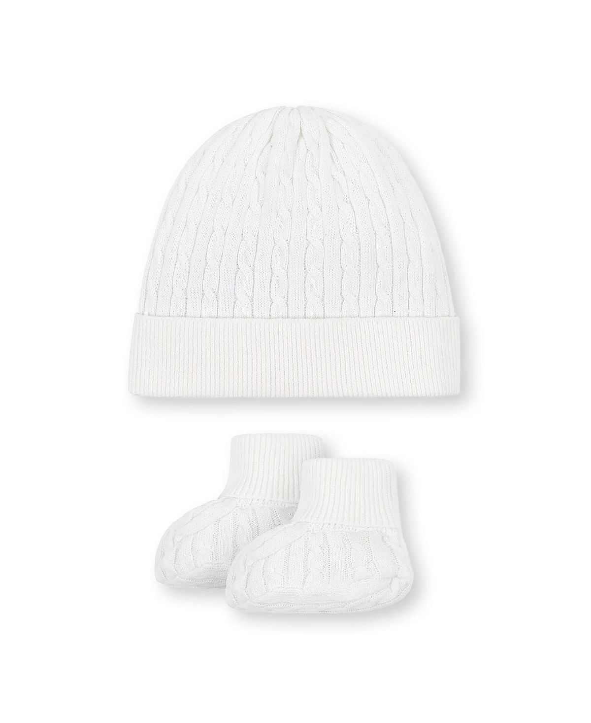 Hope & Henry Unisex Organic Sweater Beanie and Bootie 2-Piece Set - Baby