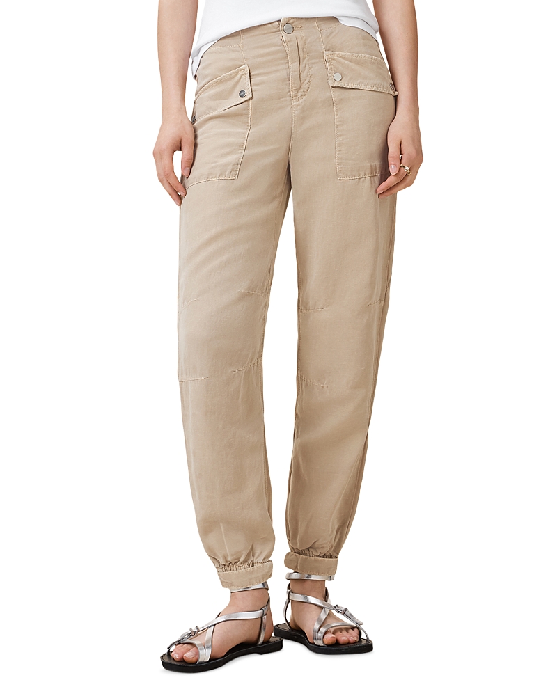 Allsaints Val High-rise Cargo Linen Blend Pants
