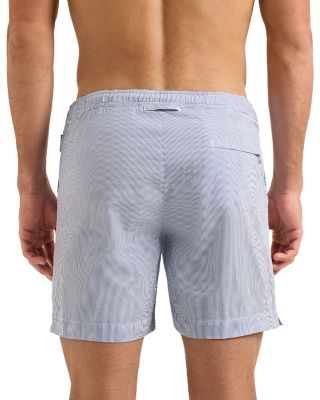 Bulldog Drawcord Seersucker 6" Swim Trunks