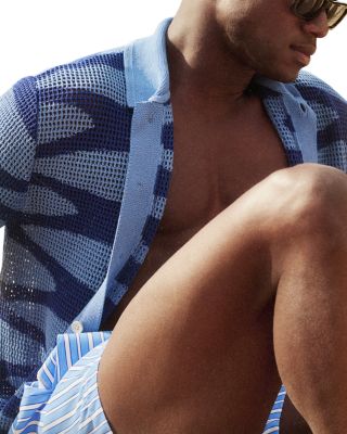 CHE Soleil Wave Jacquard Knit Short Sleeve Shirt