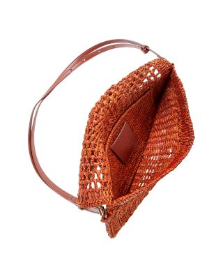 Summer Banana Raffia Flat Pouch
