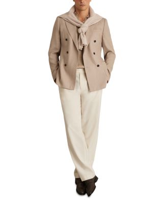 Double Breasted Peak Lapel Slim Fit Blazer