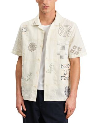 Wax London - Didcot Printed Camp Shirt