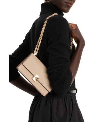 Deco Pebbled Leather Mini Flap Chain Crossbody