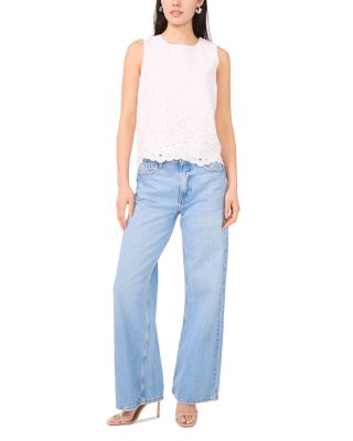 Sleeveless Embroidered Blouse