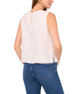 Sleeveless Crewneck Blouse