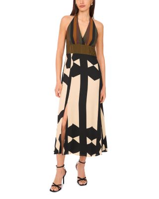 VINCE CAMUTO - Halter Bar Back Maxi Dress