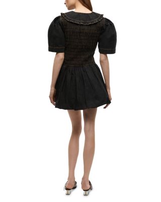 Garment Dyed Smocked Mini Dress	