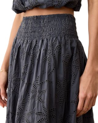 Bea Eyelet Midi Skirt