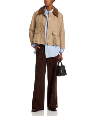 Cropped Flounce Combo Jacket