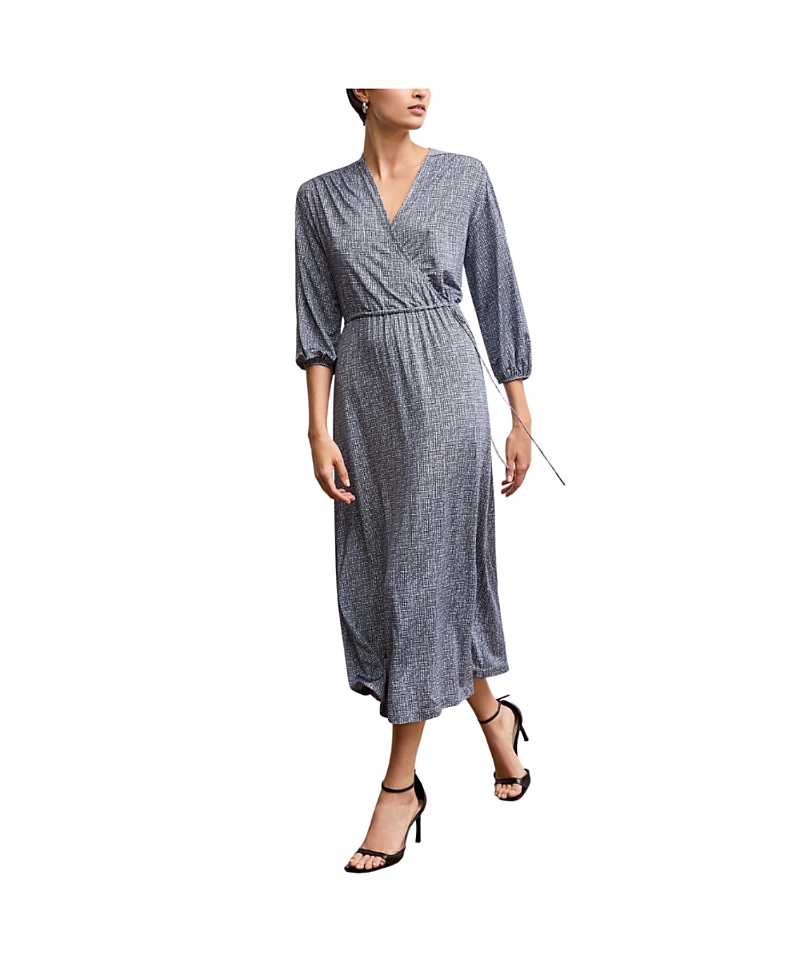 Shop M.m.lafleur M. M.lafleur Hope Wrap Dress - Printed Jersey