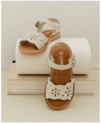 Girls' Augusta Embroidered Sandal - Toddler, Little Kid