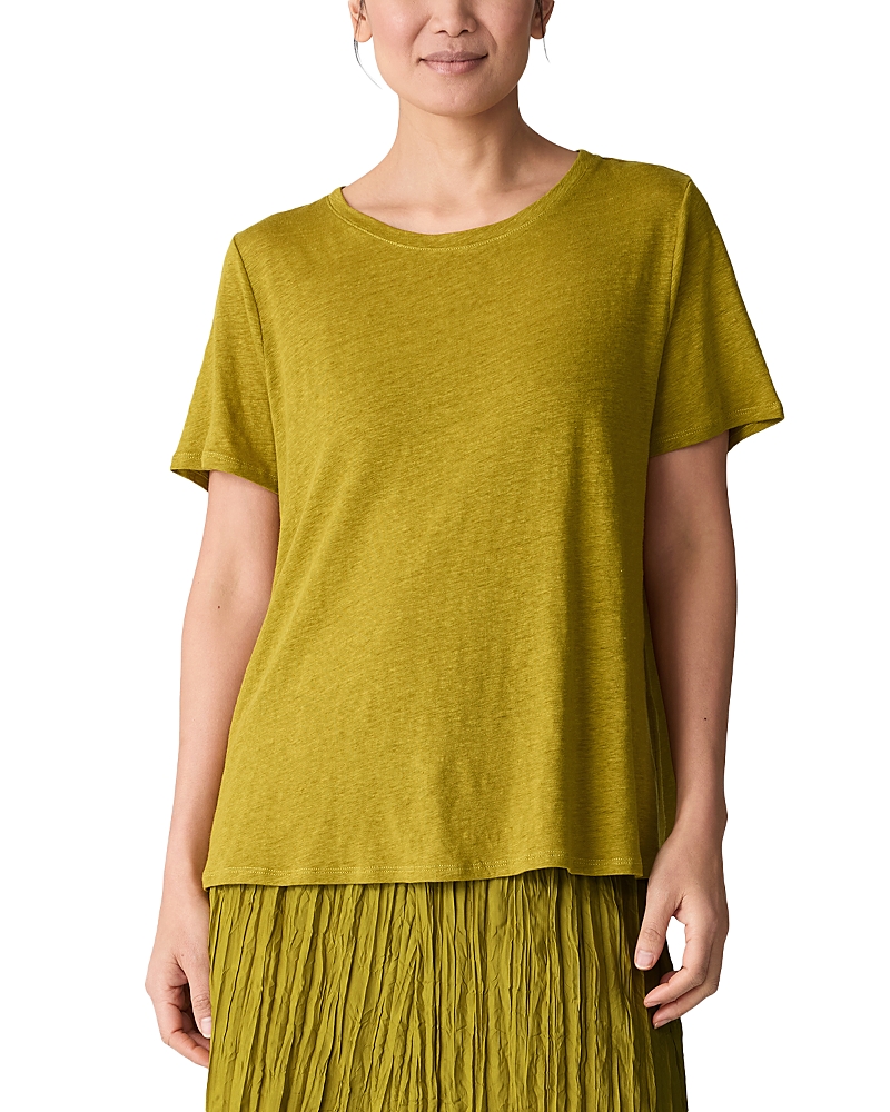 Eileen Fisher Linen Jersey Crewneck Tee