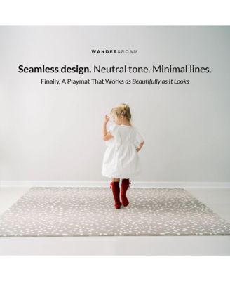  Reversible Baby Playmat - Antelope + Stripe Design – Soft, Non-Toxic Foam – Waterproof, Easy to Clean