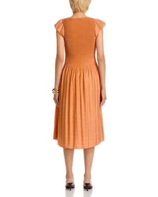 Flutter Sleeve Midi Dress