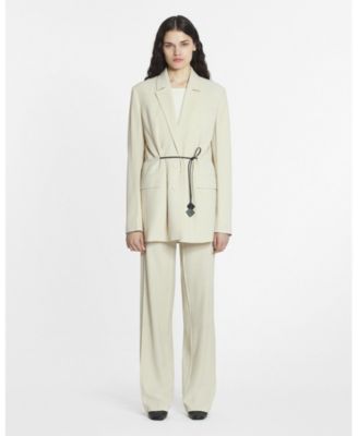 Tailored Wool-Blend Pants