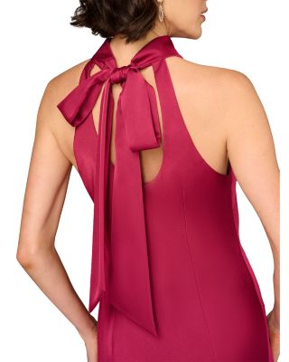 Crepe Back Satin Long Dress