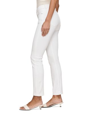 Mara Straight Mid Rise Instasculpt™ Ankle Jeans in White