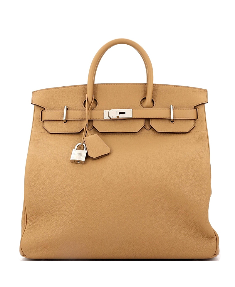 Pre-owned Pre-owned Hermes Hermes Hac 40 Handbag Brown Togo With Palladium Hardware