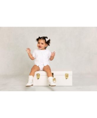 Girls' Crochet Cardigan & Romper Set - Baby