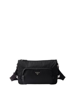 Large Re-Nylon and Saffiano Leather Shoulder Bag