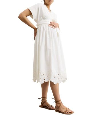  The Floral Embroidered Carolina Maternity Dress