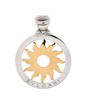 Pre-Owned Bvlgari - 43MM Tondo Sun Pendant Stainless Steel with 18K Gold