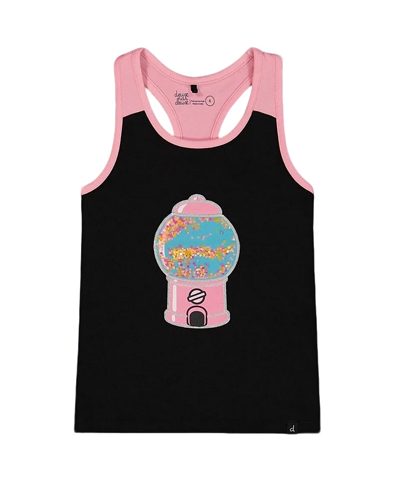 Deux par Deux Girls' Organic Cotton Racerback Tank Top - Little Kid