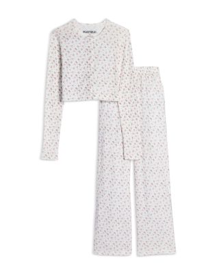 Girls' Marina Pointelle Cardigan & Marina Pointelle Lounge Pants Set - Big Kid