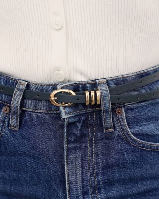 Women's Classic Skinny Leather Belt