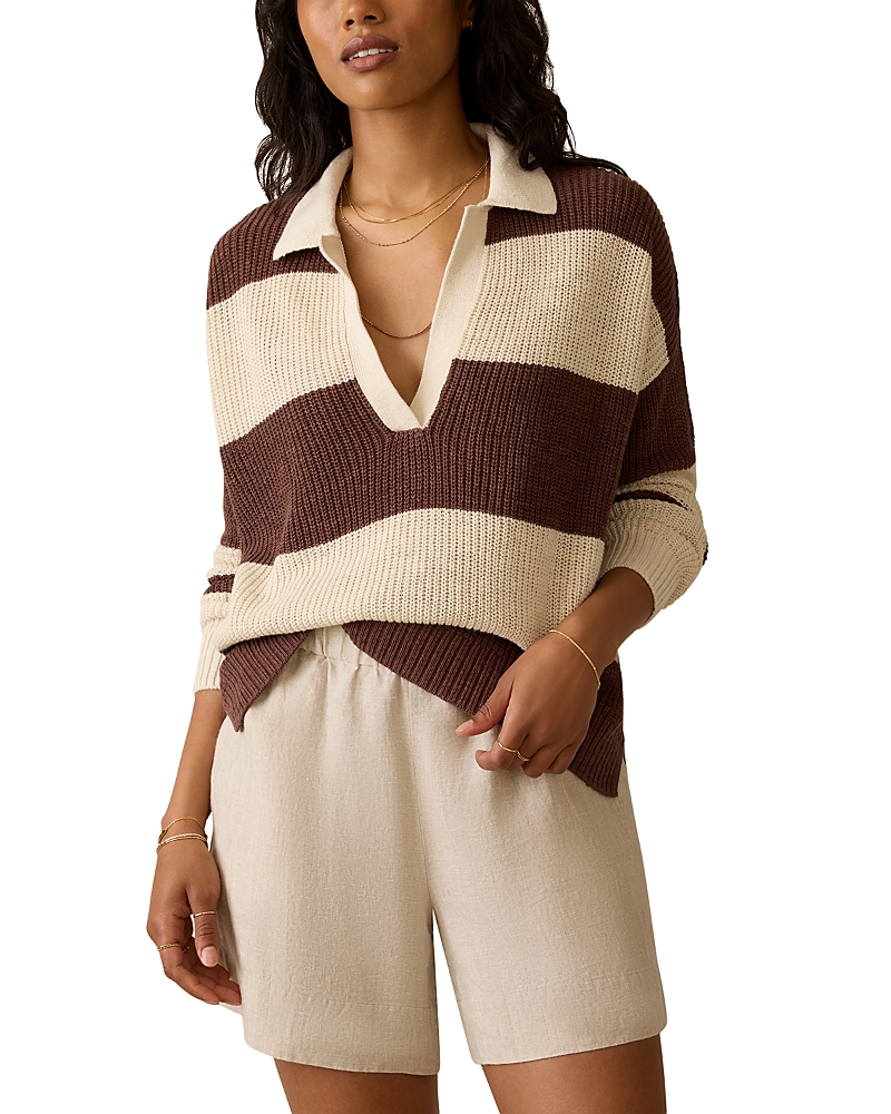 Faherty Striped Polo Sweater