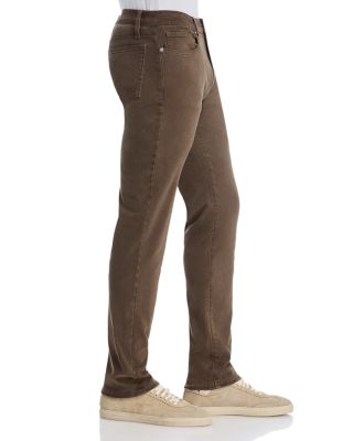 L'Homme Slim Brushed Twill Pants in Old Sage