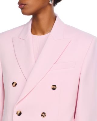 WARDROBE.NYC Double Breasted Blazer, Backless Halter Top & Low Rise Trousers