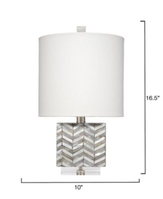  Garbo Mother of Pearl Table Lamp with Linen Shade