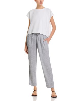 Cotton Stretch Jersey Crewneck Boxy Top