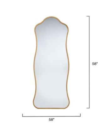 Aurora Wavy Iron Floor Mirror