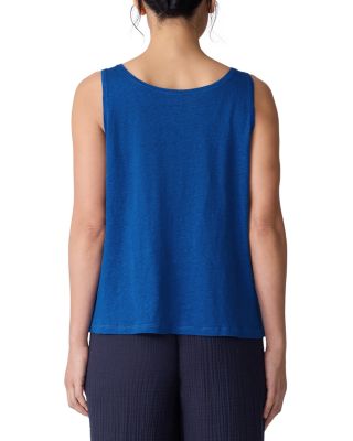 Scoop Neck Linen Tank Top