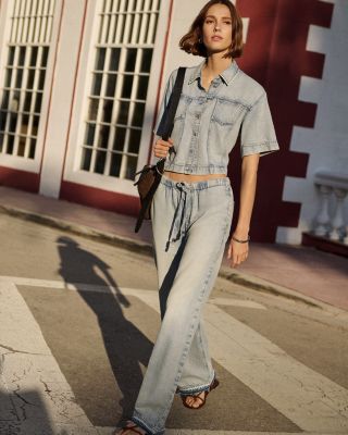 Logan Ultra Featherweight Wide Leg Jeans in Kierra