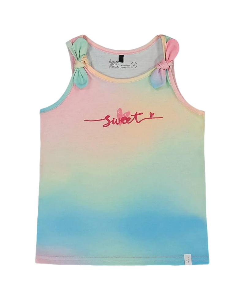 Deux Par Deux Girls' Tank Top With Knots - Big Kid
