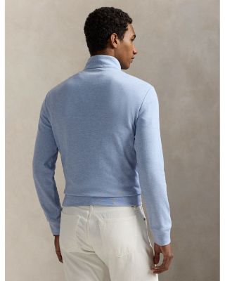 Luxury Double Knit Jacquard Quarter Zip Pullover