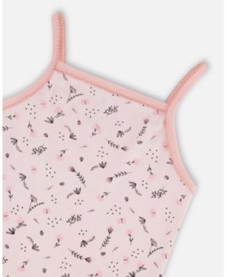 Girls' Printed Organic Cotton Flowers Tank Top - Little Kid, Big Kid