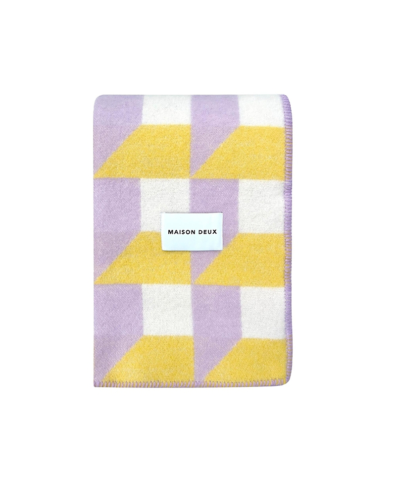 Maison Deux Cubics Blanket, 4.25' X 6.5'