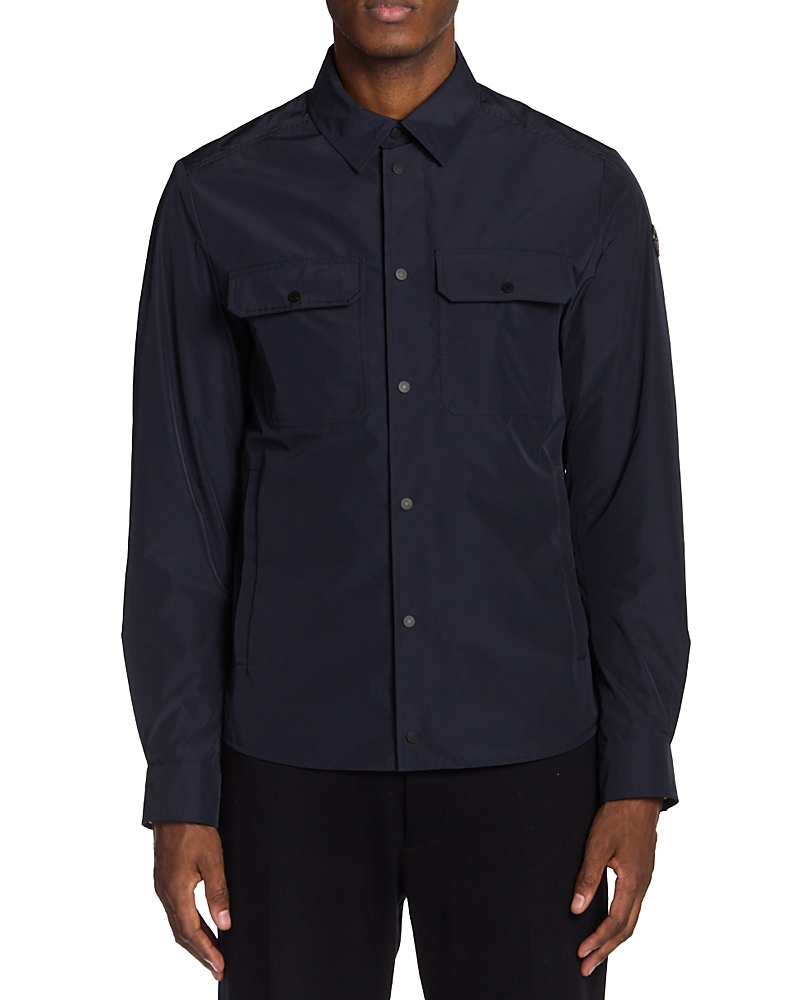 Moncler Tech Fabric Shirt In Blue