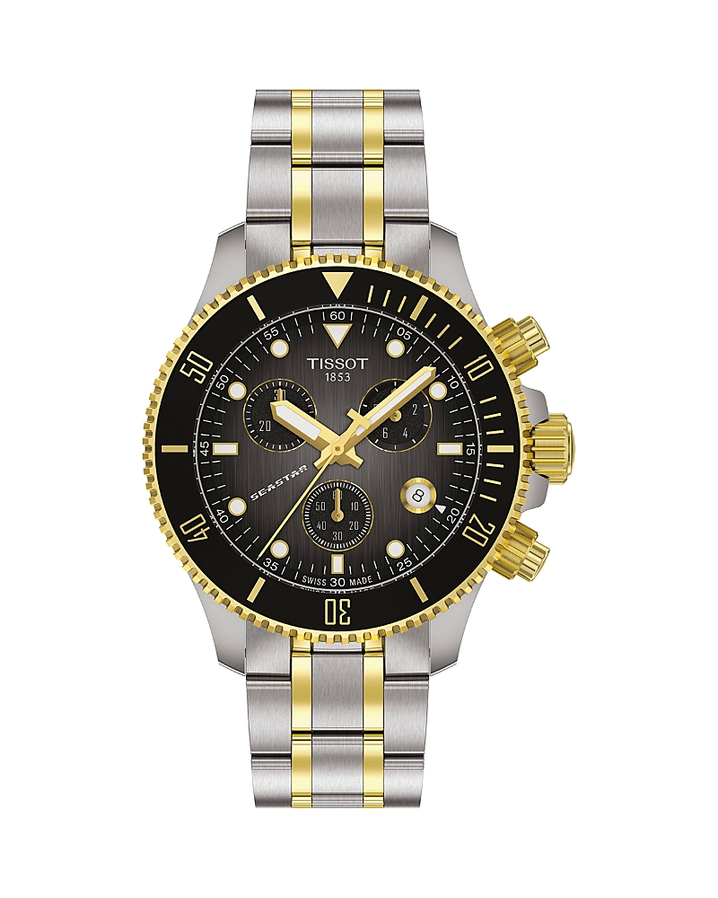 Tissot Seastar 1000 Quartz Chronograph Watch, 38mm In Gold